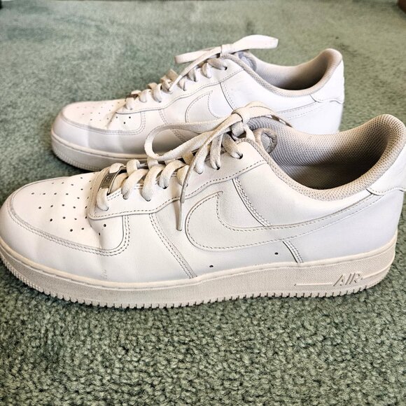 Nike Air Force 1 '007 Low Triple White' [CW2288-111] Men's Size 13 Shoes-No Box - Picture 3 of 11